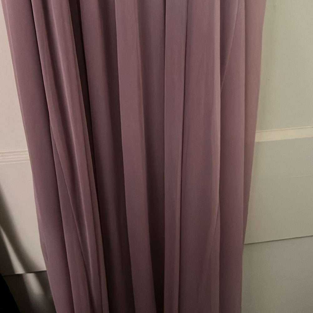 NWT david's bridal quartz v neck mesh gown with slit size: 14 - Picture 7 of 8